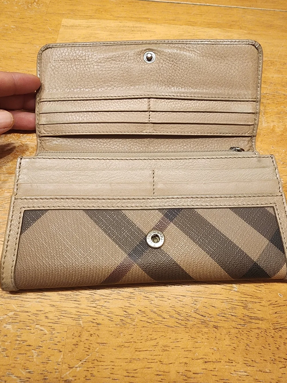 Burberry Smoked Check Continental Wallet